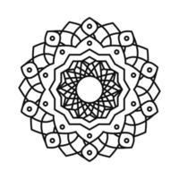 mandala bloem decoratie ronde ornament lijn stijlicoon vector