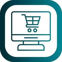 online boodschappen doen vector icoon ontwerp