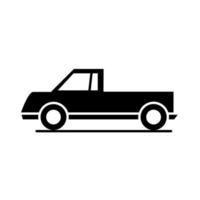 auto pick-up model vervoer voertuig silhouet stijl pictogram ontwerp vector