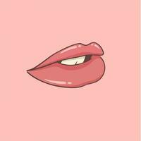 sexy lip symbool. vector illustratie.