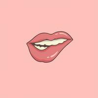 vrouw lippen symbool icoon. vector illustratie.