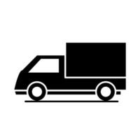 auto vracht vrachtwagen model vervoer voertuig silhouet stijl pictogram ontwerp vector