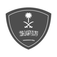 saoedi-arabië nationale feestdag schild met vlag teken silhouet stijlicoon vector