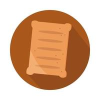 brood menu bakkerij gebak voedsel product blok en plat icoon vector