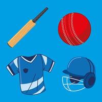 cricket uitrusting set vector