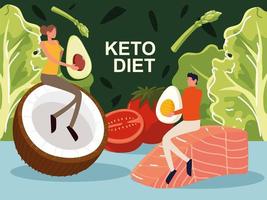 keto dieet mensen vector