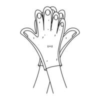 spa procedure voor handen. hand- getrokken tekening stijl. vector illustratie geïsoleerd Aan wit. nemen zorg van jezelf.