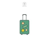 bagage icoon symbool vector illustratie geïsoleerd Aan wit achtergrond