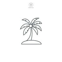 palm boom icoon symbool vector illustratie geïsoleerd Aan wit achtergrond