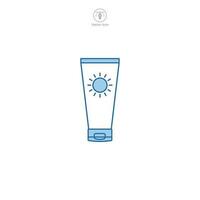 zonnescherm fles icoon symbool vector illustratie geïsoleerd Aan wit achtergrond