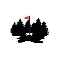 golf logo ontwerp, ontwerp vector golf bal en golf club toernooi, illustratie sjabloon