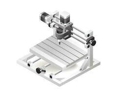 fabriek industrieel cnc draaibank boren machine gereedschap technologie met kunstmatig intelligentie- vector