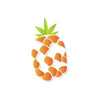 ananas logo, vector tuin boerderij vers fruit, ontwerp voor gemakkelijk fruit winkel sap