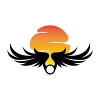 vleugel logo ontwerp, vector adelaar valk Vleugels, schoonheid vliegend vogel, illustratie symbool