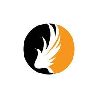 vleugel logo ontwerp, vector adelaar valk Vleugels, schoonheid vliegend vogel, illustratie symbool