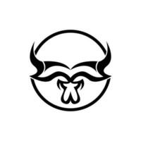 buffel logo, vee boerderij dier vector, buffel hoofd ontwerp gemakkelijk sjabloon silhouet vector