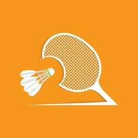 badminton logo ontwerp, sport- vector, shuttle logo, badminton toernooi, gemakkelijk minimalistische insigne vector