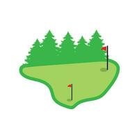 golf logo ontwerp, ontwerp vector golf bal en golf club toernooi, illustratie sjabloon