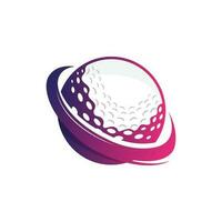 golf logo ontwerp, ontwerp vector golf bal en golf club toernooi, illustratie sjabloon