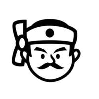 chef Japan restaurant mascotte logo icoon ontwerp vector