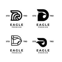d adelaar brief reeks verzameling logo icoon ontwerp illustratie vector