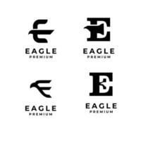 e adelaar brief reeks verzameling logo icoon ontwerp illustratie vector