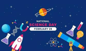 vlak nationaal wetenschap dag achtergrond vector