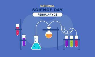 vlak nationaal wetenschap dag achtergrond vector