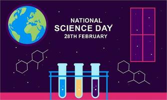 vlak nationaal wetenschap dag achtergrond vector