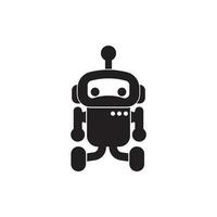 robot icoon logo symbool, illustratie ontwerp sjabloon. vector