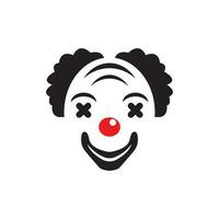 clown karakter logo icoon, vector illustratie ontwerp sjabloon.