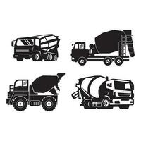 beton menger vrachtauto bouw logo vector sjabloon