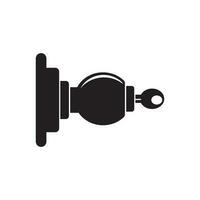 deur omgaan met icoon logo, vector ontwerp illustratie sjabloon.