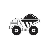 dump vrachtauto pictogram.vector illustratie logo ontwerp. vector