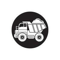 dump vrachtauto pictogram.vector illustratie logo ontwerp. vector