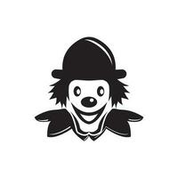 clown karakter logo icoon, vector illustratie ontwerp sjabloon.