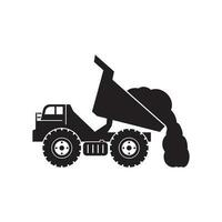 dump vrachtauto pictogram.vector illustratie logo ontwerp. vector