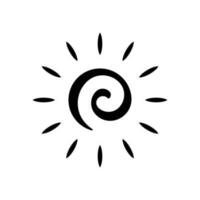 zon licht zomer zonlicht glyph icoon vector illustratie