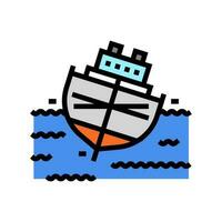 schip stabiliteit marinier kleur icoon vector illustratie