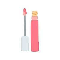 mooi lippenstift bedenken tekenfilm vector illustratie