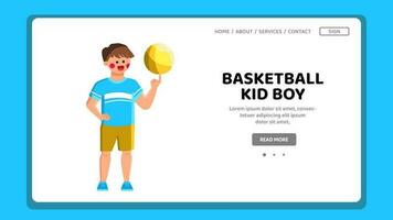 kind basketbal kind jongen vector