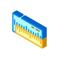 nonius peilen gereedschap werk isometrische icoon vector illustratie