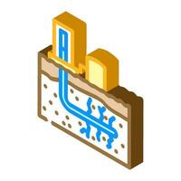 hydraulisch breken petroleum ingenieur isometrische icoon vector illustratie