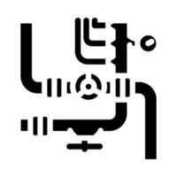 pijpleiding systeem petroleum ingenieur glyph icoon vector illustratie