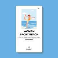 levensstijl vrouw sport strand vector