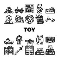 speelgoed- baby kind kind pictogrammen reeks vector