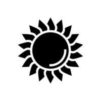 zon natuur zomer zonlicht glyph icoon vector illustratie