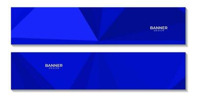 blauw banners met abstract luxe meetkundig achtergrond vector