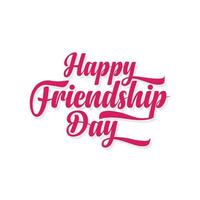 gelukkig vriendschap dag vector illustratie met roze kleur tekst voor vieren vriendschap dag 2023. vriendschap dag script belettering en typografie groet kaart creatief idee. vriendschap dag spandoek.