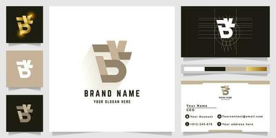 brief bk of bvl monogram logo met bedrijf kaart ontwerp vector